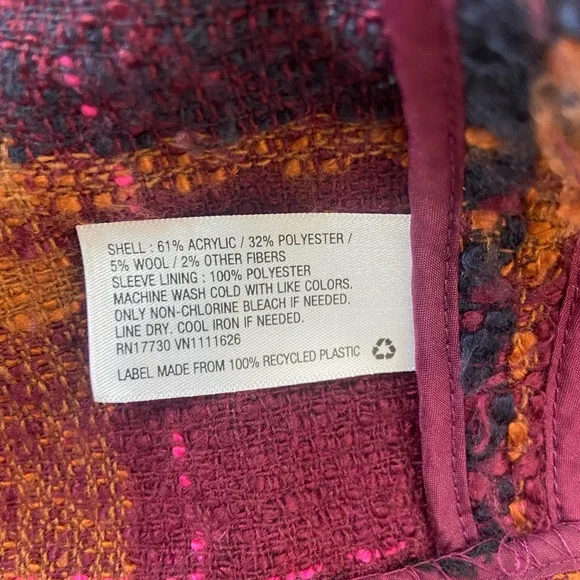 Casual Double Pocket Plaid print Overcoat Jacket - Picture 4 of 5